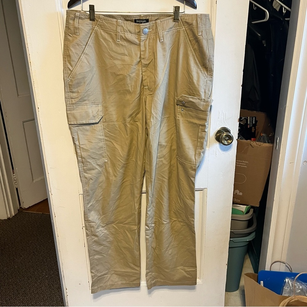 True Religion Tan Cargo Pants Sturdy Cotton